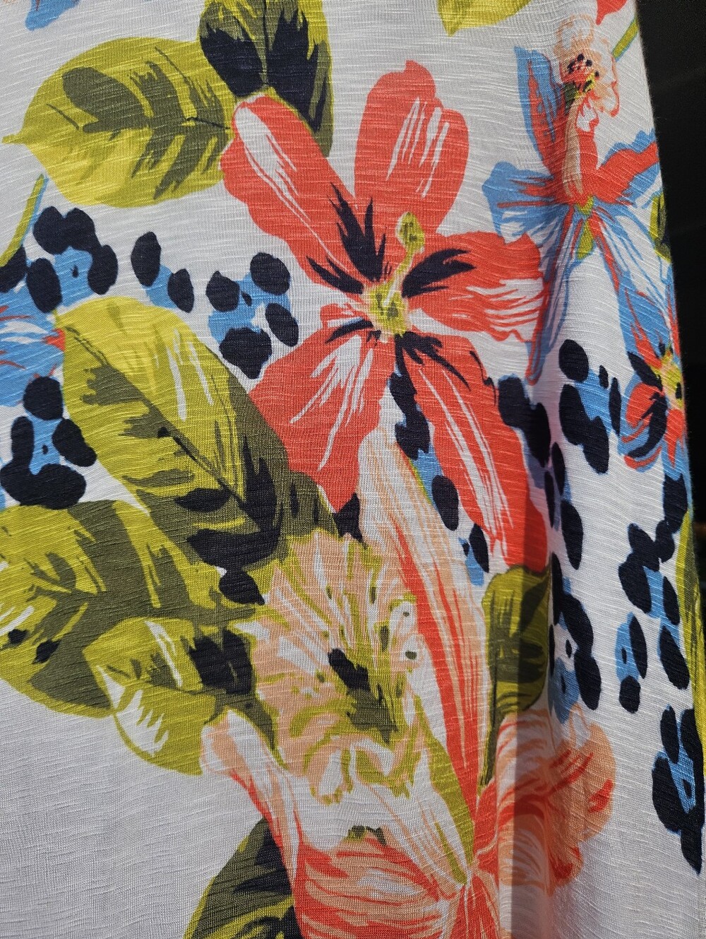 Tommy Bahama Floral Print Maxi Skirt with Drawstring Waist - White Multi 40in - Picture 3 of 8